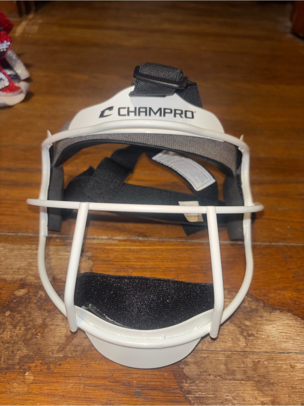 Champro Women's White Softball Face Mask with Black Padding